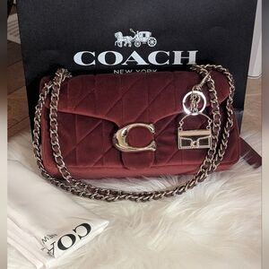 COACH Tabby Shoulder Bag 26 Quilted Wine Red CW608